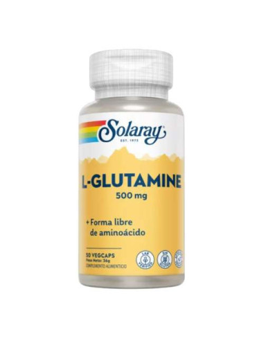Solaray L-Glutamine 500mg, 100 Capsules: Soutien Musculaire et Digestif
