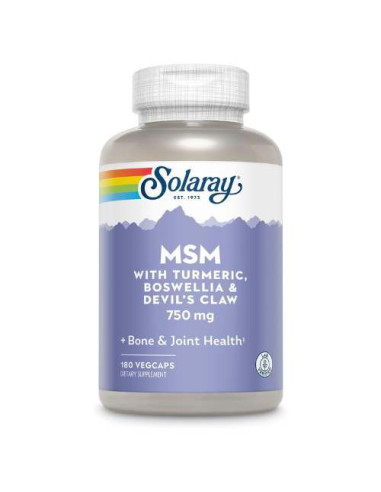 Solaray MSM 750mg, 100 Capsules : Santé Articulaire et Tissus Conjonctifs