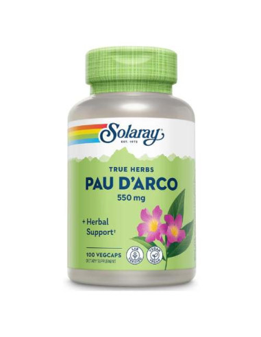 Solaray Pau D'Arco 500mg, 100 Capsules : Renforcement Immunitaire et Détoxification