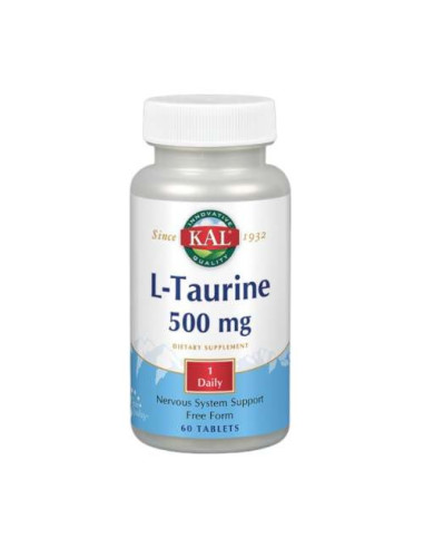 Solaray Taurine 500mg, 100 Capsules: Soutien Énergétique et Cardiaque