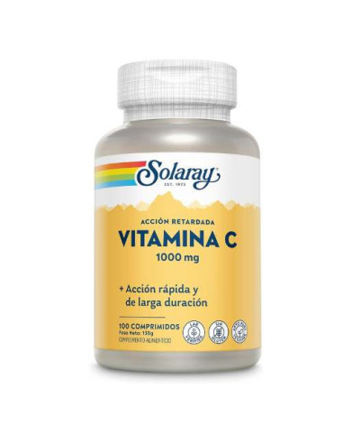 Solaray Vitamine C 500mg, 100 Capsules : Renforcement Immunitaire et Antioxydant