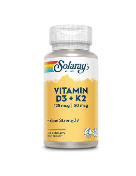 Solaray Vitamine D3 2000ui, 120 Capsules: Santé Osseuse et Système Immunitaire
