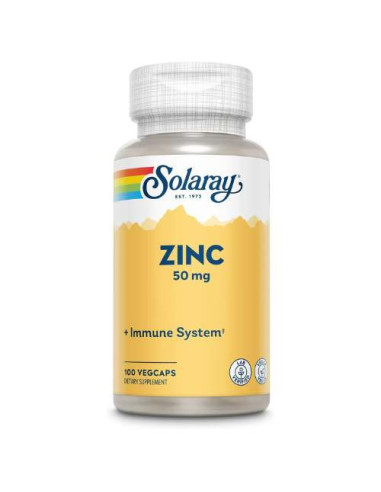 Solaray Zinc 50mg, 100 Capsules: Renforcement Immunitaire et Santé Cellulaire