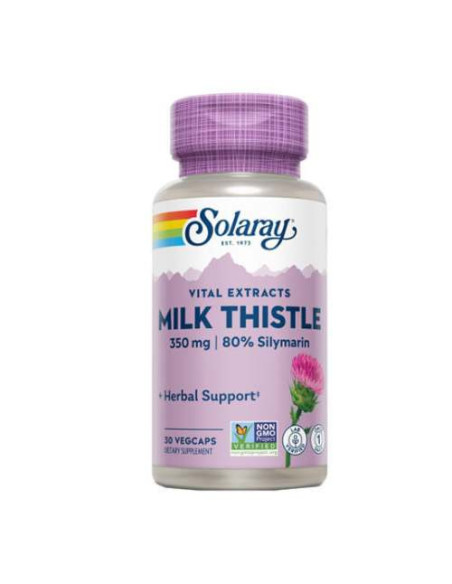 Solaray Silimarina 450mg, 100 Cápsulas: Detoxificación Hepática Natural