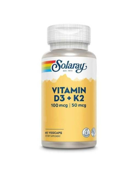 Solaray Vitamine K2 100mcg, 60 Capsules: Santé Osseuse et Cardiovasculaire