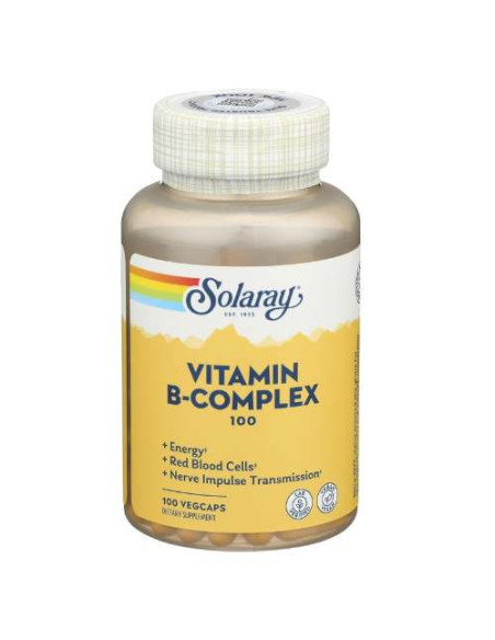 Solaray Complexe B-100, 100 Gélules : Vitamins B pour Énergie et Système Nerveux