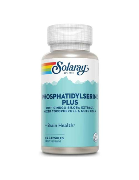 Solaray Phosphatidylsérine 100mg, 60 Capsules: Soutien Cognitif et Mémoire
