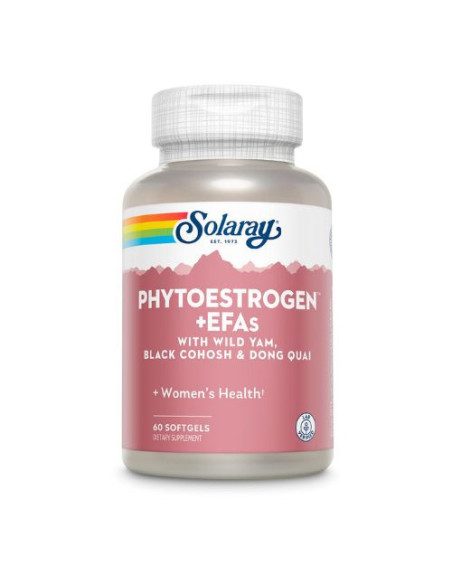 Solaray Phytoestrogen + EFAs, 60 Perles Molles: Soutien Hormonal Féminin