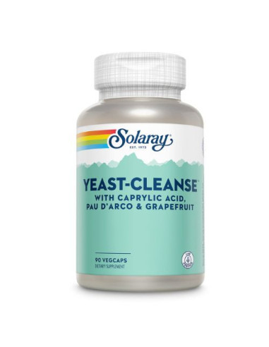 Solaray Yeast-Cleanse, 90 Capsules Végétales : Soutien pour l'Équilibre de la Flore Intestinale
