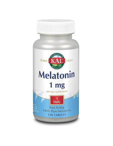 Kal Mélatonine 1mg, 120 Comprimés : Régulation du Sommeil