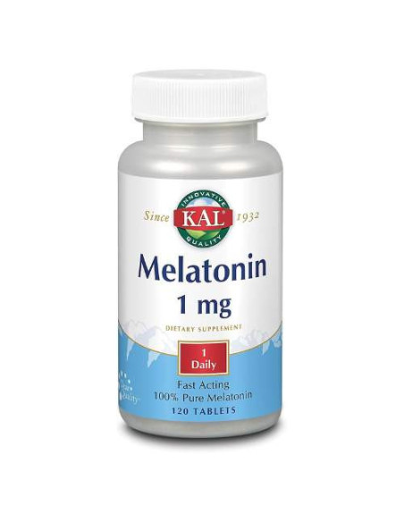 Kal Mélatonine 1mg, 120 Comprimés : Régulation du Sommeil