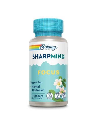Solaray SharpMind Focus, 30 Capsules Végétales : Amélioration de la Concentration et de la Mémoire