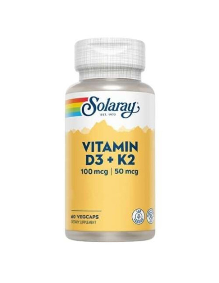 Solaray Vitamina D3 + K2: Salud Ósea y Cardiovascular