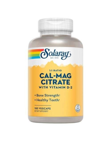 Solaray Calcio Magnesio Vitamina D. Cápsulas para el Refuerzo Óseo Completo.