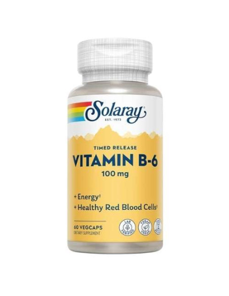 Solaray Vitamina B6 + Magnesio: Regulación Nerviosa y Energética
