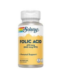 Solaray Ácido Fólico + B12: Salud Prenatal y Metabólica
