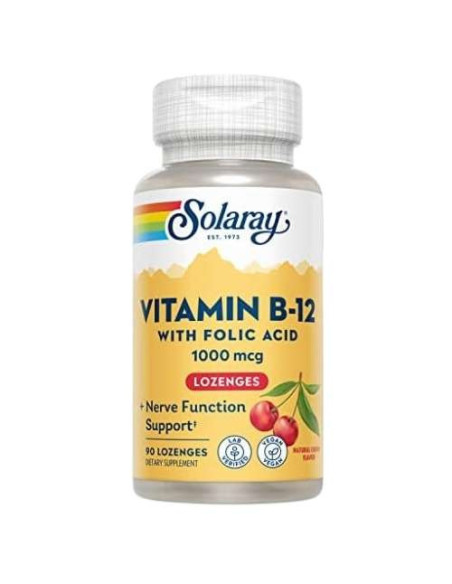 Solaray Vitamina B12 Sublingual: Energía y Salud Neurológica