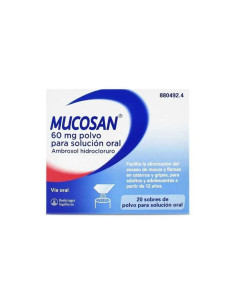 Mucosan 60 mg polvo, solución oral, 20 sobres, elimina mucosidad