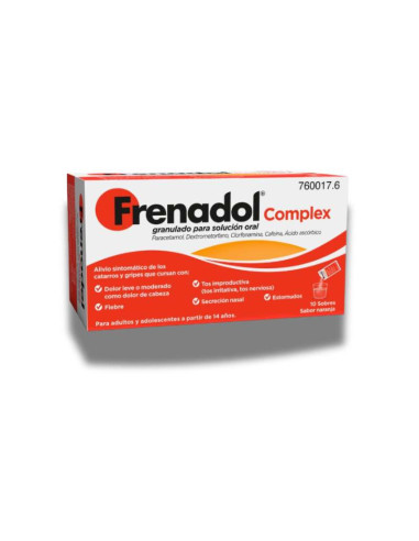 Frenadol complex 10 sobres gripe congestión fiebre