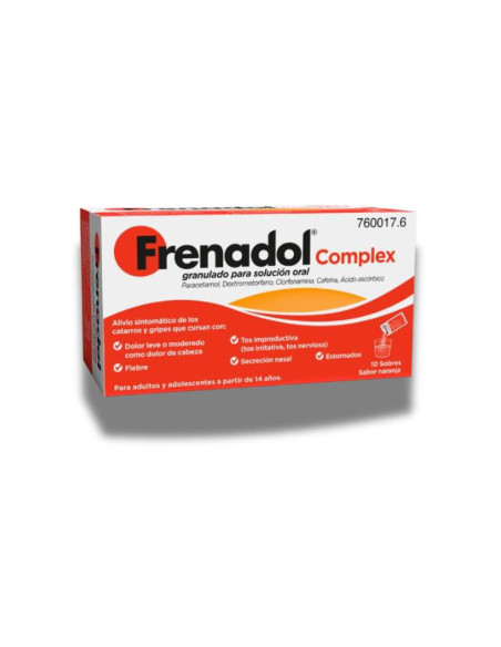 Frenadol complex 10 sobres gripe congestión fiebre