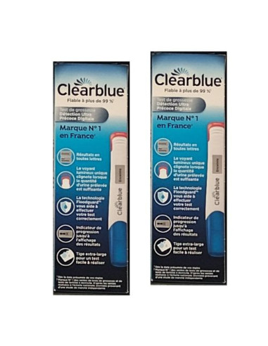 Clearblue Prueba de Embarazo Digital Ultra Precisión. Descubre resultados claros y rápidos.