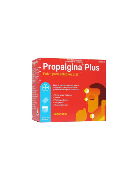 Bayer propalgina 10 sobres fiebre y tos cola