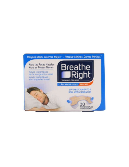 Breathe Right tiras nasales 30 unidades