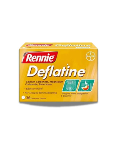 Rennie Deflatine 36 comprimidos gases y acidez