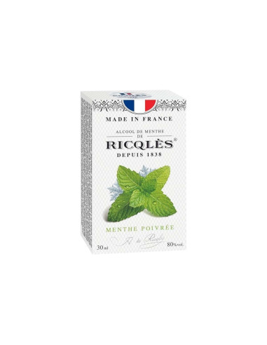 Ricqles alcool menthe 30ml frescor digestivo