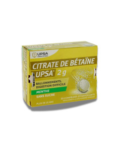 Citrate de Betaine UPSA 2G menta 20 comp digestión difícil