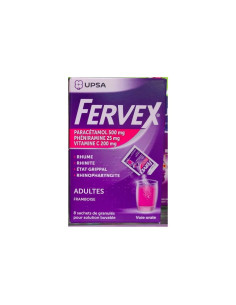 Fervex adultos frambuesa 8 sobres resfriado gripe