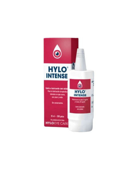 Hylo Intense 10 ml: Lubricante ocular para ojos secos e irritados, alivia y humecta.