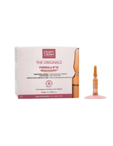 Marti Derm The Originals Formula N°10 SPF30 30 amp x 2 ml: Ampollas revitalizantes con protección solar