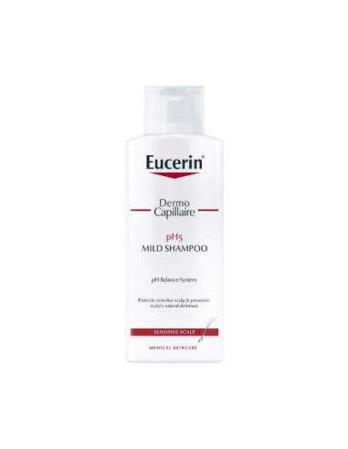 Eucerin DermoCapillaire pH5 Mild Shampoo 250ml: Champú suave para cuero cabelludo sensible