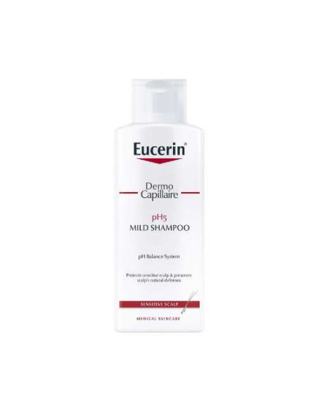 Eucerin DermoCapillaire pH5 Mild Shampoo 250ml: Champú suave para cuero cabelludo sensible