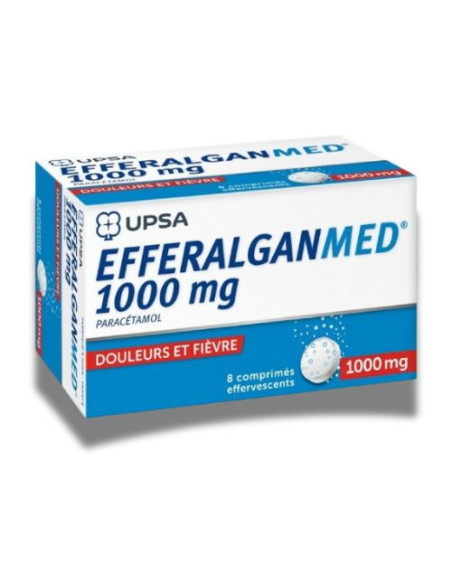 EfferalganMed 1000 mg 8 comprimidos efervescentes: Para el alivio del dolor y fiebre.