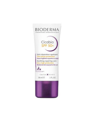 Bioderma Cicabio SPF 50+ 30ml: Crema reparadora con protección solar
