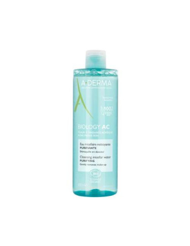 A-Derma Biology AC Agua Micelar Limpiadora 400ml: Limpia, desmaquilla y purifica la piel en profundidad