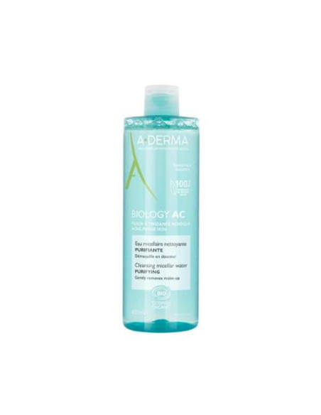 A-Derma Biology AC Agua Micelar Limpiadora 400ml: Limpia, desmaquilla y purifica la piel en profundidad