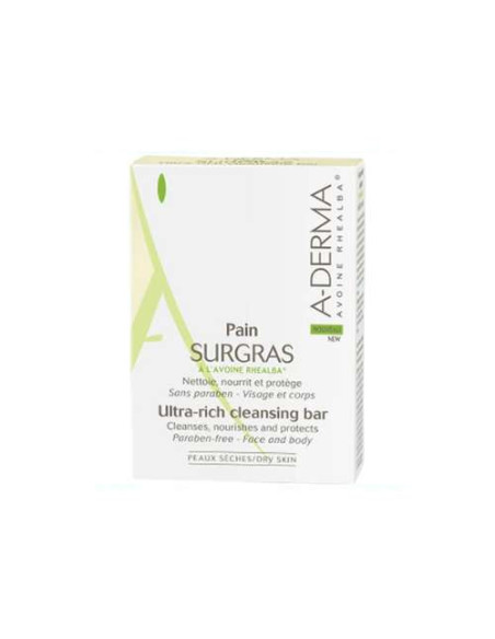 A-Derma Pain Surgras Barra Limpiadora Ultran nutritiva 100g: Limpia y nutre la piel sin resecarla