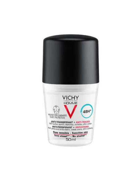 Vichy Homme Antitranspirante Roll-On 48H 50ml: Control eficaz del sudor por 48 horas