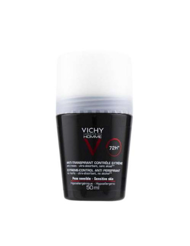 Vichy Homme Antitranspirante Roll-On Control 72H 50ml: Protección avanzada contra la transpiración