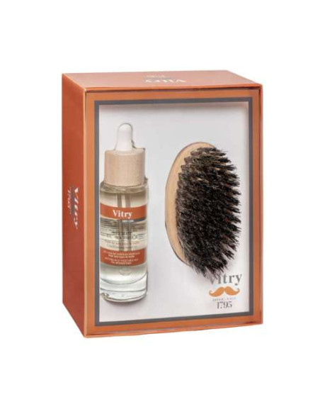 Vitry Aceite para Barba con Cepillo 30ml: Hidrata y suaviza la barba