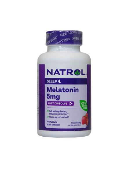 Natrol Melatonina 5mg, 100 Tabletas: Mejora el Sueño y el Descanso