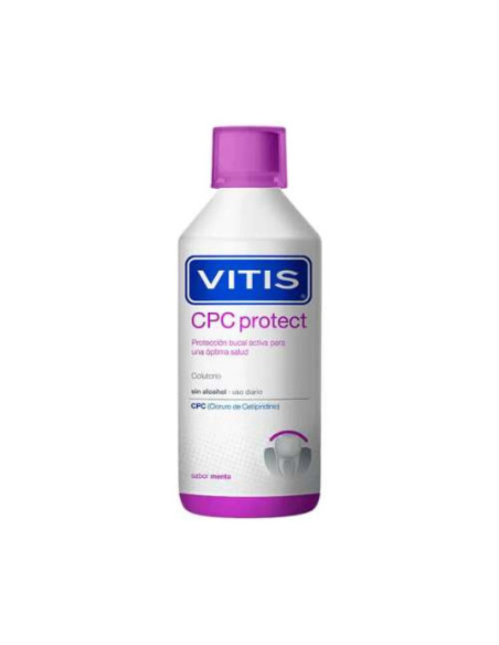 Vitis CPC Protect Colutorio 500ml: Enjuague Bucal Antiséptico con CPC para Protección Oral