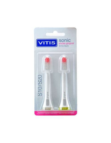 Vitis Recambio Sonic S10/S20 Gingival: Recambio para Cepillos Eléctricos Sonic para Cuidado de Encías