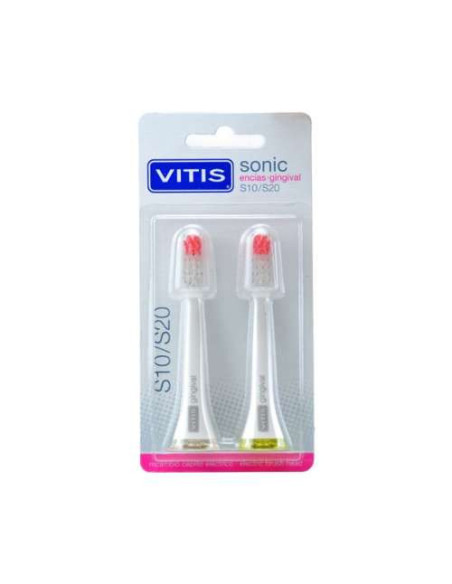 Vitis Recambio Sonic S10/S20 Gingival: Recambio para Cepillos Eléctricos Sonic para Cuidado de Encías