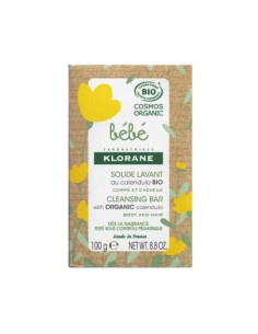 Klorane Bebé Jabón Sólido Lavante al Calendula 100g: Limpieza Suave y Calmante para la Piel Sensible