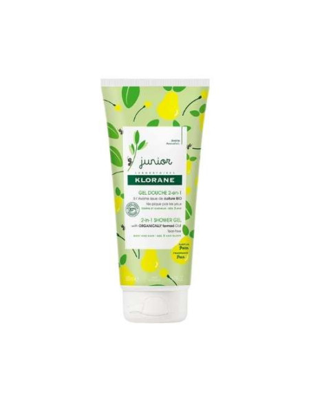 Klorane Junior Gel de Ducha Pera 200ml: Limpieza Suave con Aroma a Pera para Niños