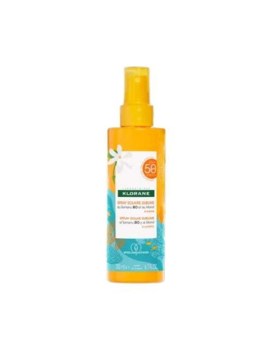 Klorane Polysianes Spray Sublime SPF50 200ml: Spray Solar de Alta Protección con Hidratación y Luminosidad